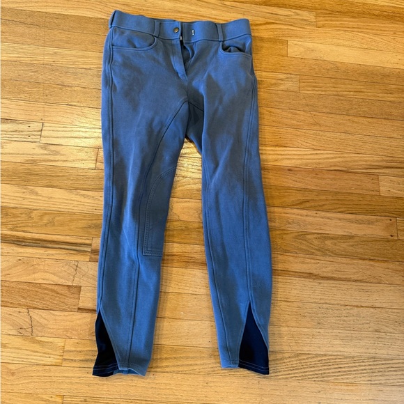 Kerrits Pants - Women’s Equestrian Riding Breeches 26R Blue Knee Patch Stretch Pants